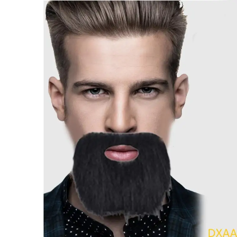 DXAA 6 PIECES Künstliche Bärte Schnurrbärte Bart -Schnurd mit Elastic Band Halloween Cosplay Accessoires für Frauen Männer