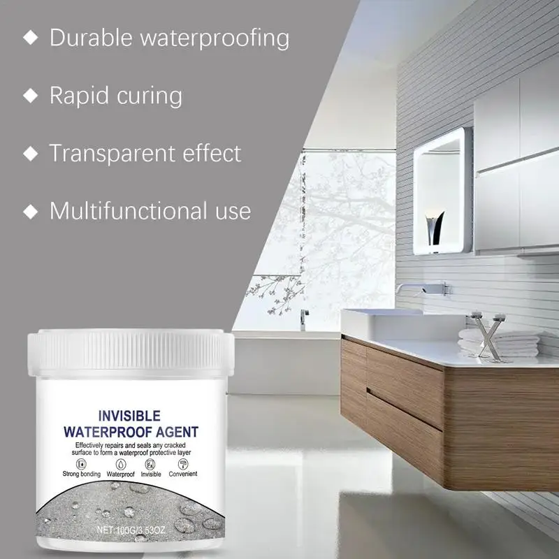 Waterproof Coating Sealant Agent With Brush Leak-Proof Glue Sealant Invisible Sealing Coating Toilet Repair Tools Leak-Proof