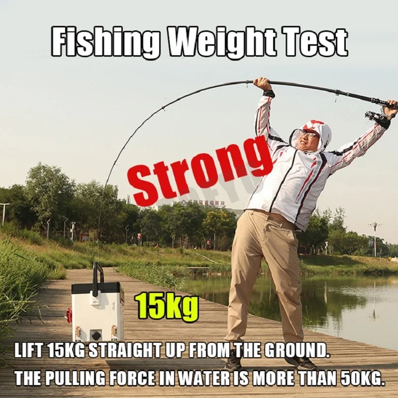 

3.0M-4.5M Telescopic Fishing Rod Carbon Portable Spinning Fishing Pole for Boat Saltwater Freshwater Surfcasting Baitcasting Rod