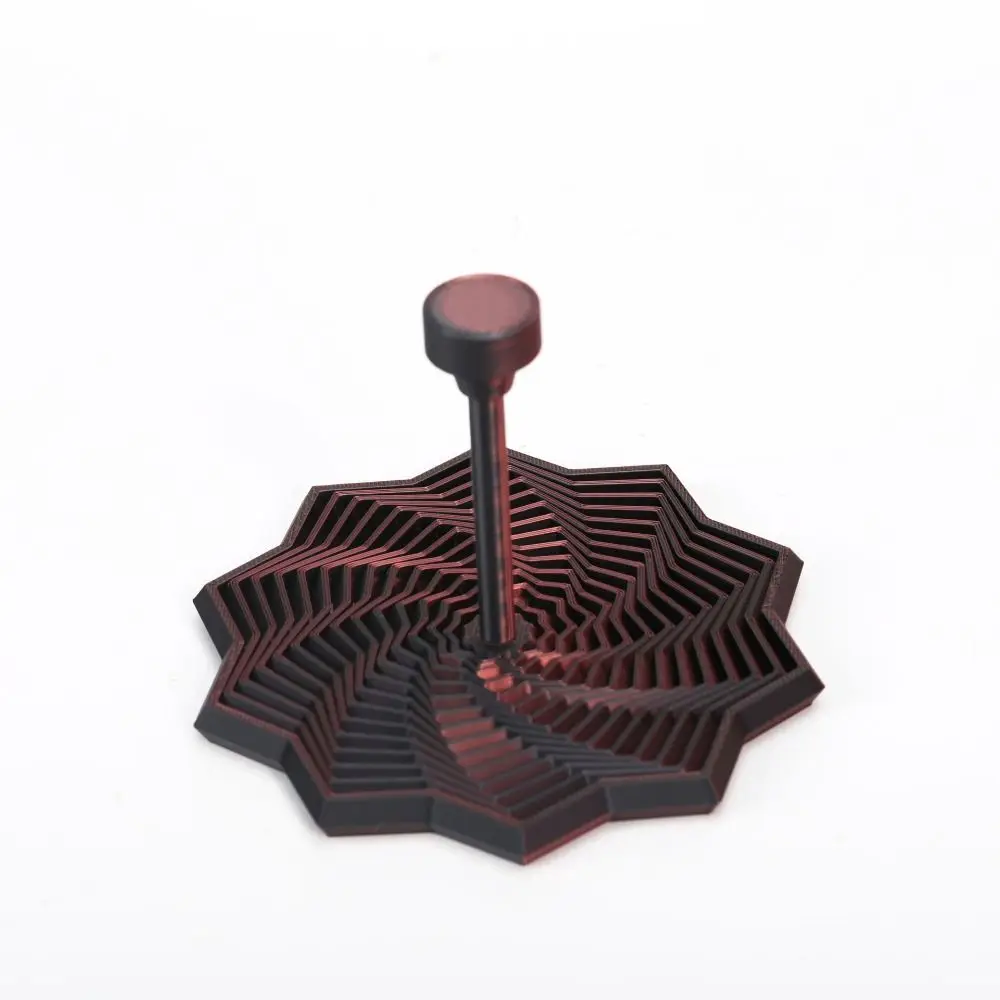 

PLA Expanded Sensory Fidget Star 3D Printed with Handles Fidget Stress Relief Whirling Spiral Fractal Fidget Hexagon