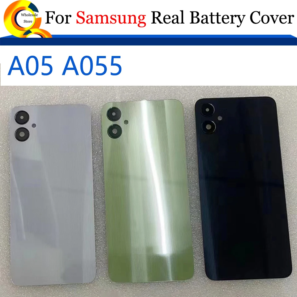 

10Pcs/Lot Back Cover Housing For Samsung Galaxy A05 A055F A055M Battery Cover Rear Door Case With Camera Lens Replacement