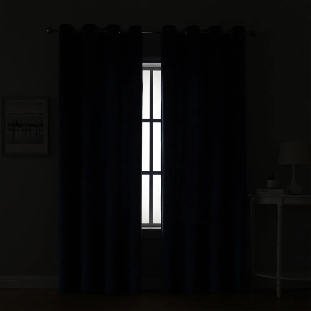 Light-blocking Velvet Curtain Solid Color Noise Reducing Blackout Curtains Soft Texture Touch Through-rod Window Drape Hotel