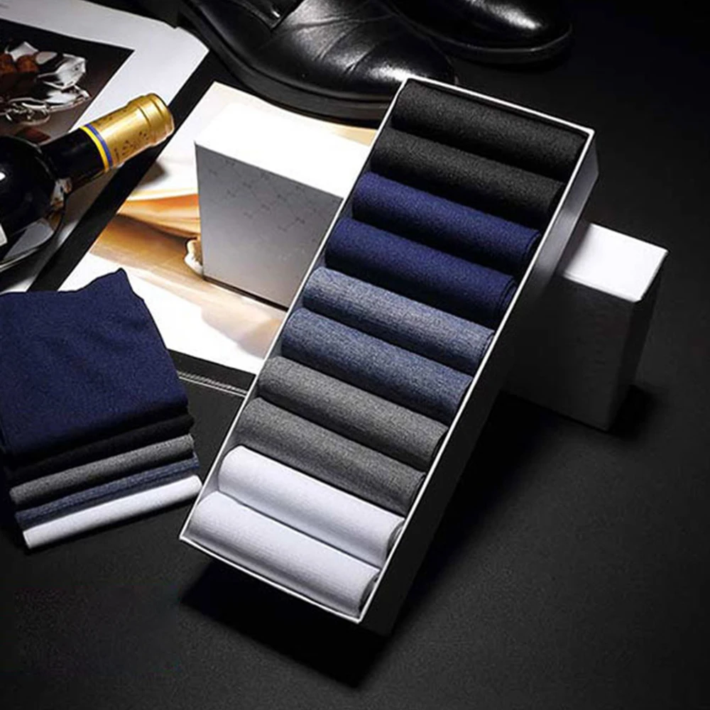 Thin Fashion Breathable Business Deodorant Summer Mercerized Socks Stocking Men's Socks Middle Tube