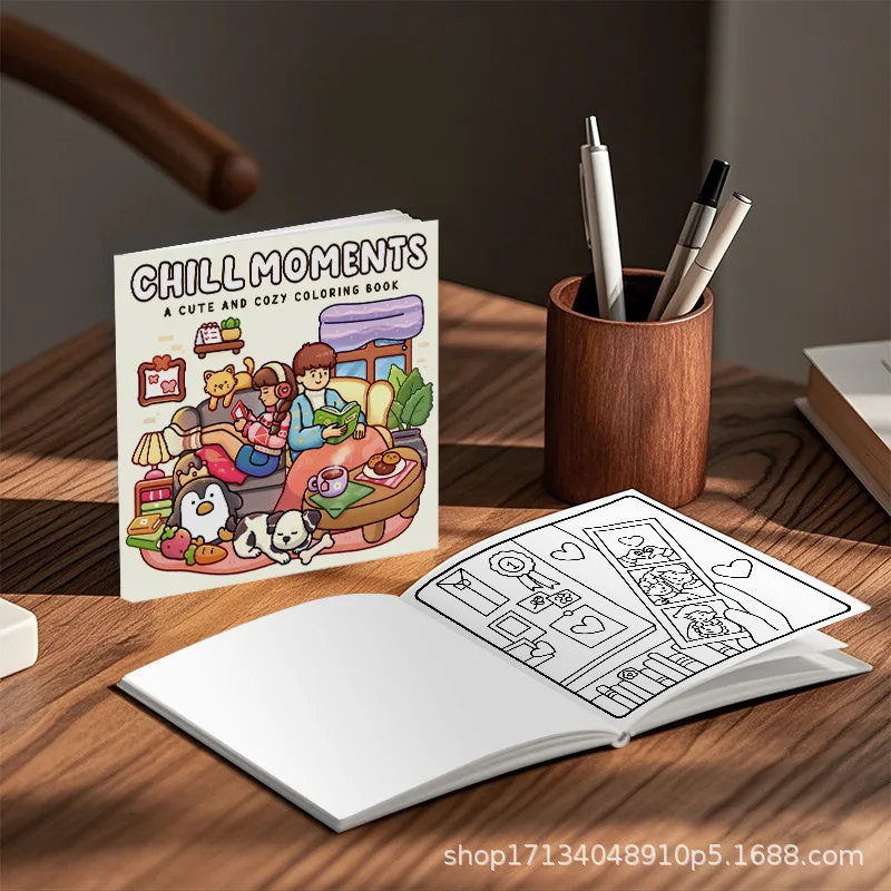 Hot Sale Adult Character Themed Stress Relief Coloring Book Thick Paper Graffiti Fill-in Drawing Art Notebook