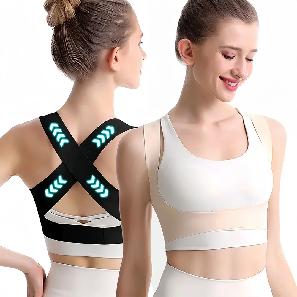 Adjustable Women Breast Back Support Belt Chest Holder Support Posture Corrector Corset Upper Back Support Bandage