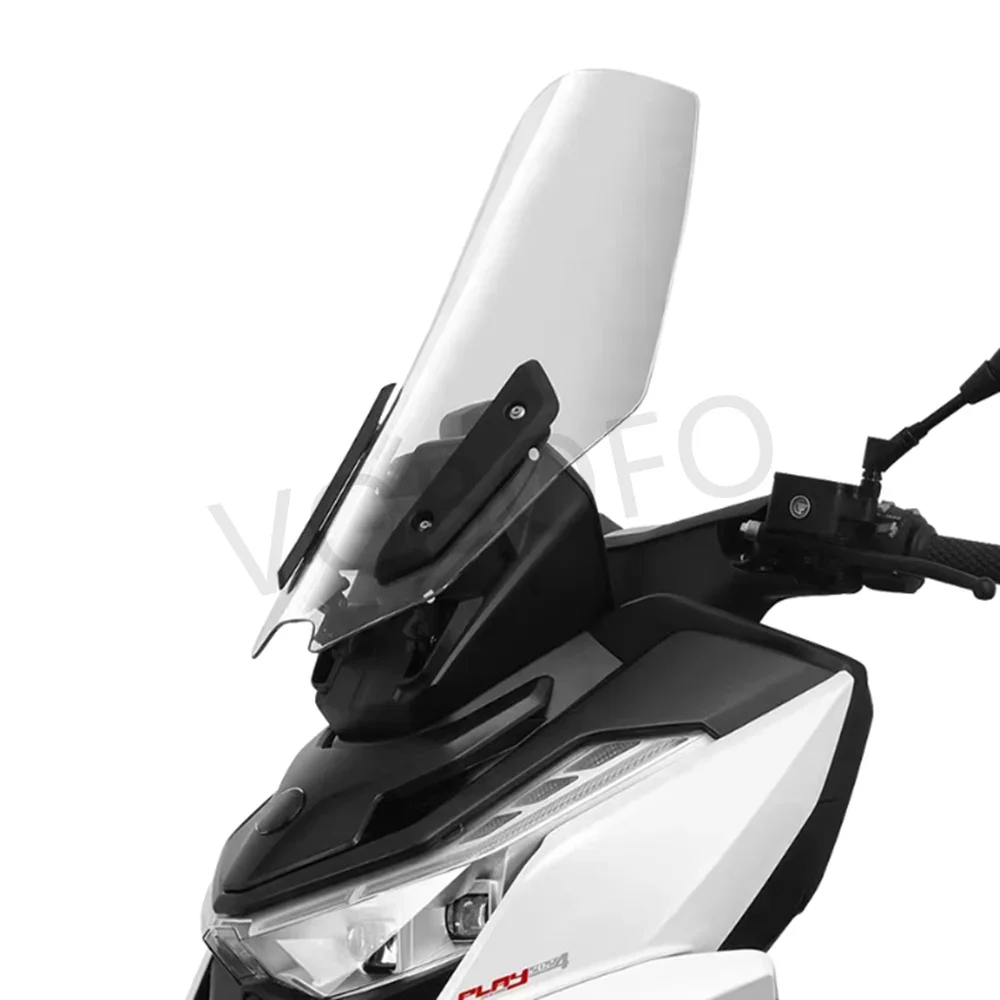 Heightened And Modified Motorcycle Windshield Windscreen Wind Screen Front Glass Windproof For LONCIN VOGE SR250GT 2023 2024