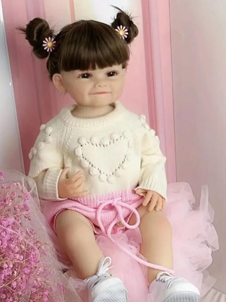 실물 같은 다시 태어난 인형 – 55cm 목욕 가능한 현실적인 아기 인형