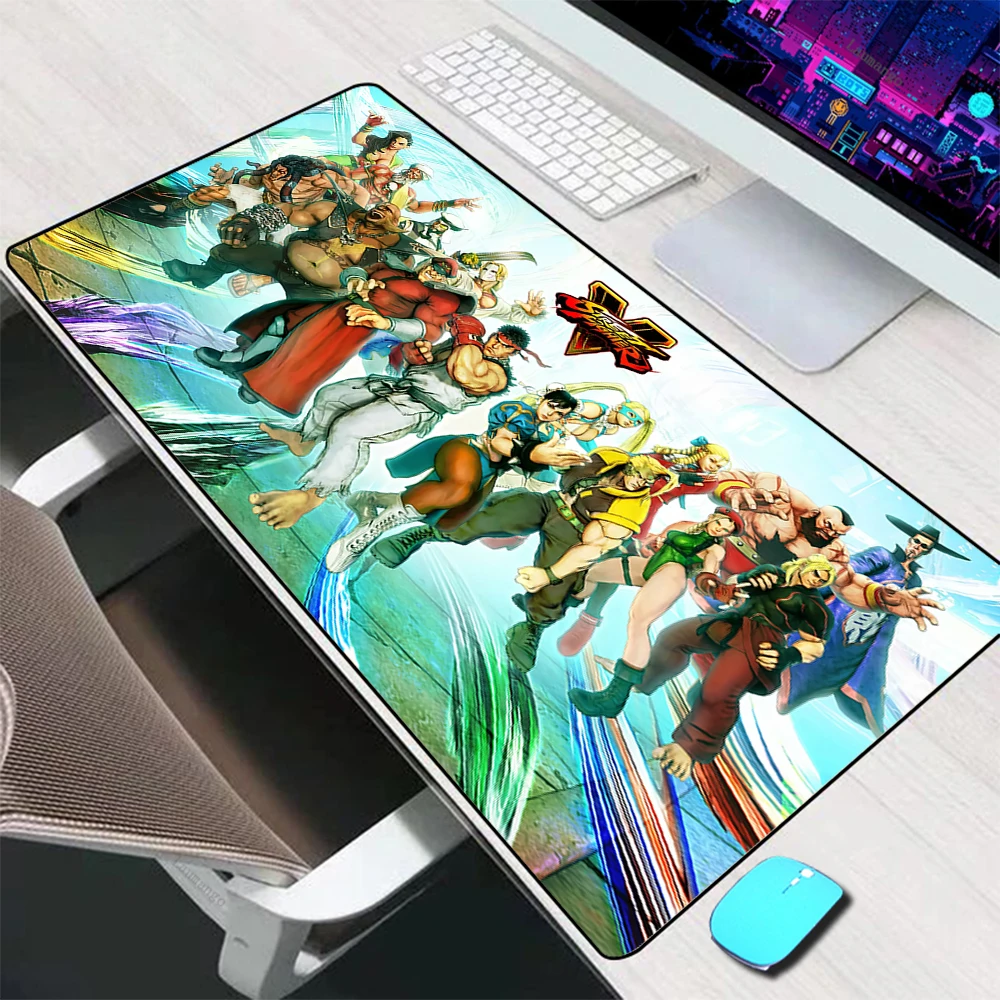 Street fighter mouse pad grande acessórios de jogos tapete do mouse teclado mesa almofada xxl computador mousepad computador portátil gamer mausepad