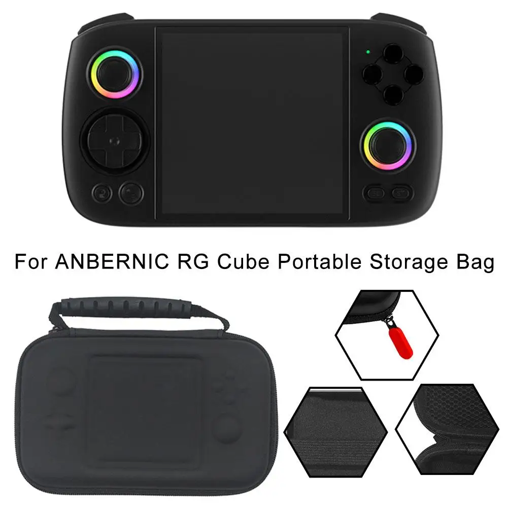 Portable Organizer Bag For RG Cube Handheld Storage Bag For Anbernic RGCUBE Game Bag Shockproof Protective Case