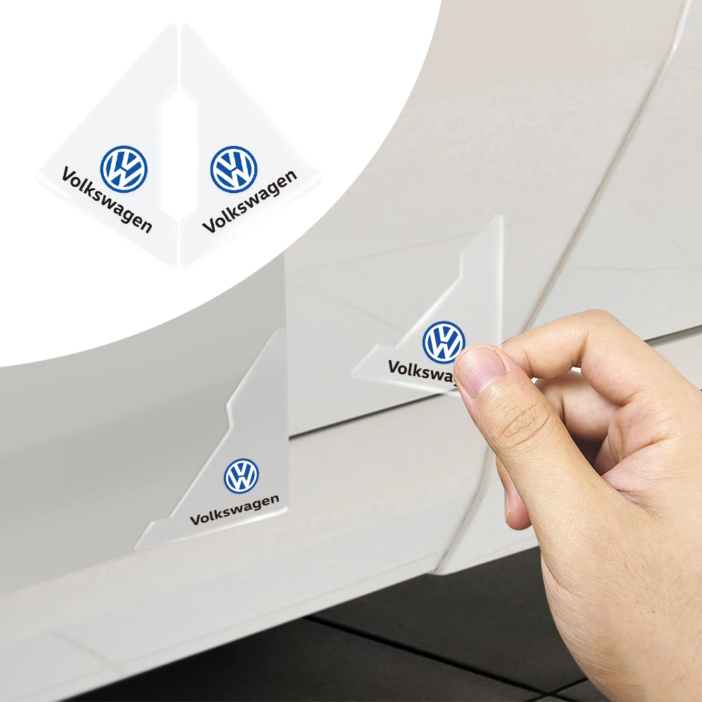 2 шт., прозрачные дверные угловые защитные наклейки для предотвращения столкновений для VW Jetta Golf Beetle CC EOS GTI MK4, аксессуары для Volkswagen 2 шт., прозрачные дверные угловые защитные наклейки для предотвращения столкновений для VW Jetta Golf Beetle CC EOS GTI MK4, аксессуары для Volkswagen