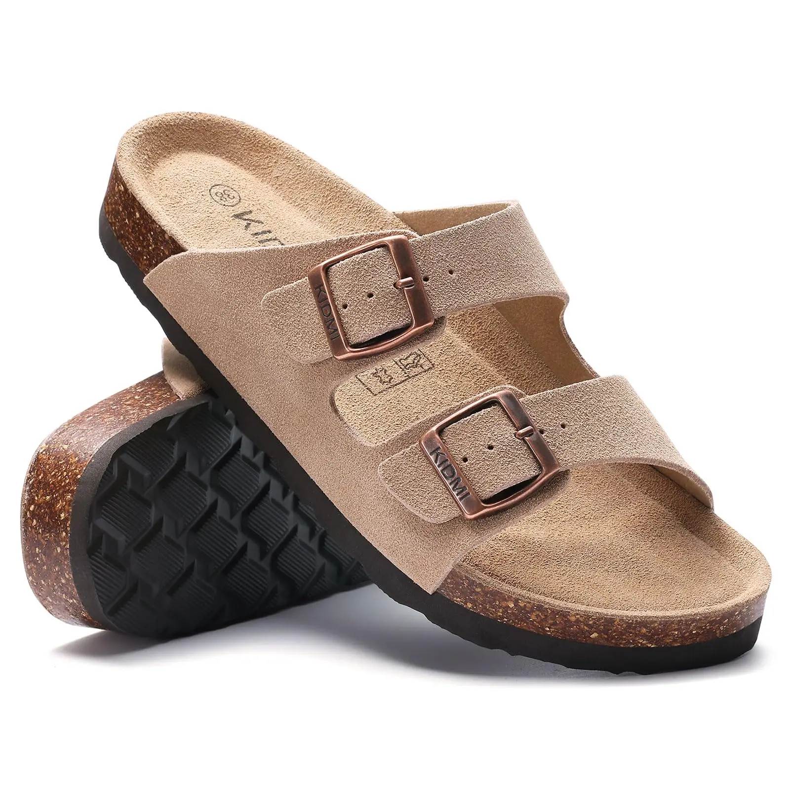 Litfun Classic Cork Sandals For Women Men Fashion Adjustable Slides Anti-slip Rubber Insole Unisex Slippers With Arch Support view 6