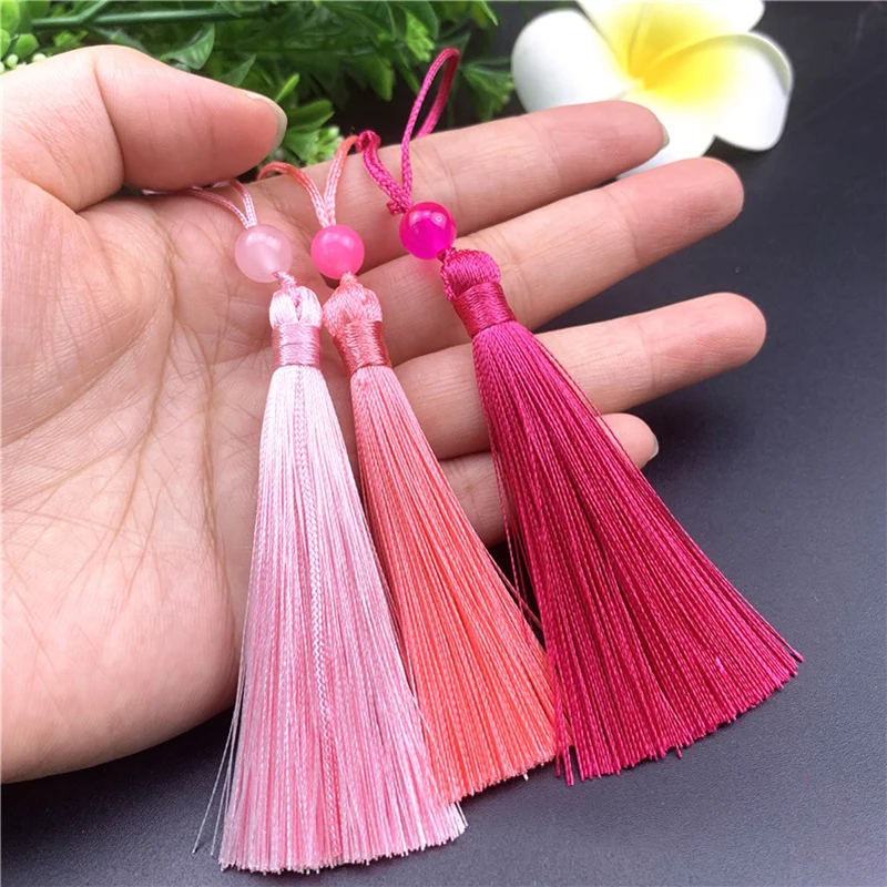 공예에 대 한 10pcs Tassels DIY 쥬얼리에 대 한 옥 구슬과 부드러운 술 수 ... - 1
