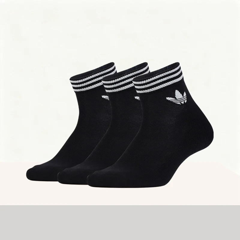 

Adidas Fashionable, Soft, and Versatile Mid-Calf Sports Socks for Men and Women – Black, 3-Pack EE1151
