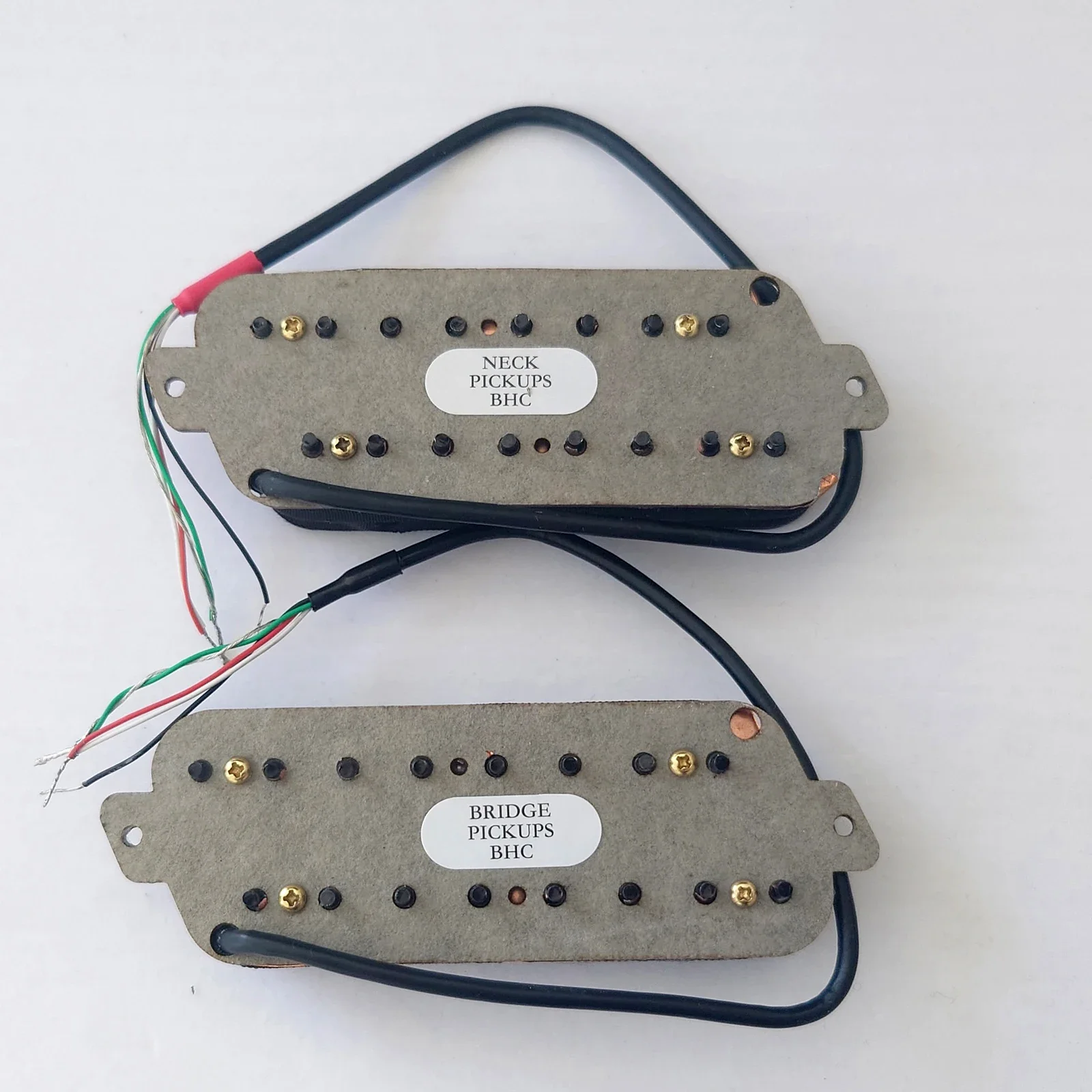 Headless Fanned Fret Guitar Humbucker Pickup Alnico 5 Double Coil Pickups Fit for 7/8 String Electric Guitar,Neck Bridge Set