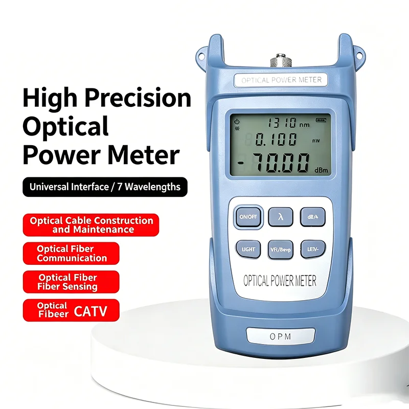 Optical Power Meter With Visual Fault Locator 2 in 1 Fiber Test Pen, Continuity Checker, 10mW 30mW 50mW, -70~+10dBm