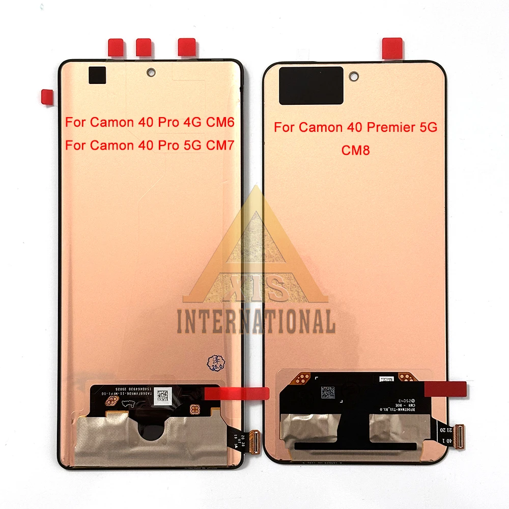 Oryginalny wyświetlacz Amoled do Tecno Camon 40 Premier 5G CM8 Ramka wyświetlacza LCD do Camon 40 4G CM5/ 40 Pro 4G CM6/ 40Pro 5G CM7 — zdjęcie produktu 4