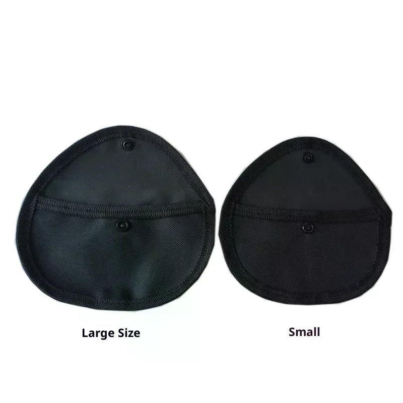 1Pc Shockproof Brass 4 Finger Tool Protection Bag With Soft Lining Hanging Buckle Tool Waist Bag For Small Parts Storage