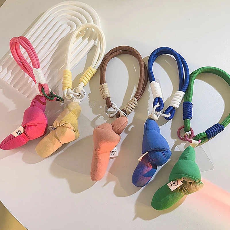 Universal Braided Mobile Phone Lanyard Strap Hanging Chain Ring Cord With Patch Wrist Strap Cell Phone Detachable Rope Keychain