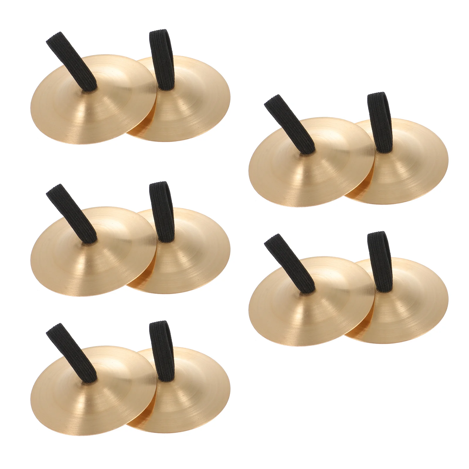 10 Pcs Orff Copper Cymbals Chime Mini Finger for Kids Instrument Sports Belly Dancing Instruments Baby