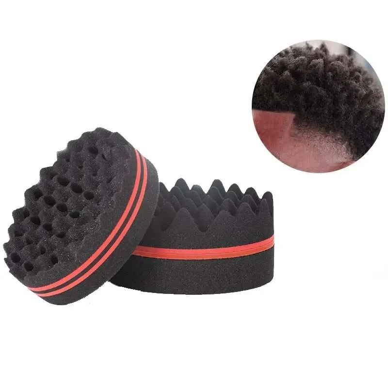 Magic Hair Curling Sponge Creative Hairdressing Double-sided Dual-use With Holes Dirty Hair Messy Curls Styling Tools