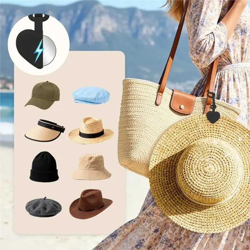 TEXU Magnetic Hat Clip Hat Holder Flexible Multifunctional Silicone Bag Pendant For Travel Black