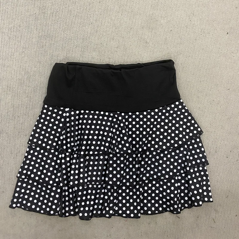 Nowa damska warstwowa mini spódniczka na lato 2026 z wysokim stanem i elastyczną talią, styl Y2K Gothic, uniwersalna modna krótka spódniczka na imprezę.