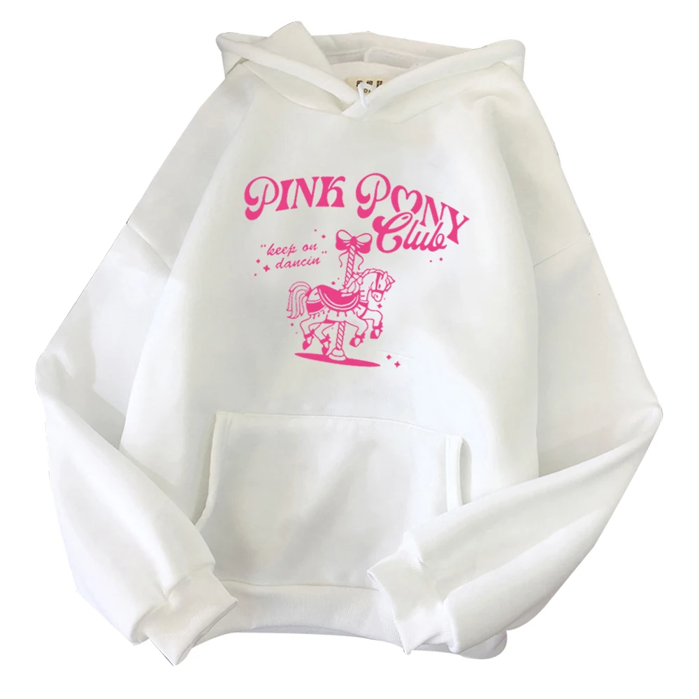 Chappell Roan Pink Pony Club Hoodie Chappell Roan Merch Unisex Harajuku Long Sleeve Sweatshirts