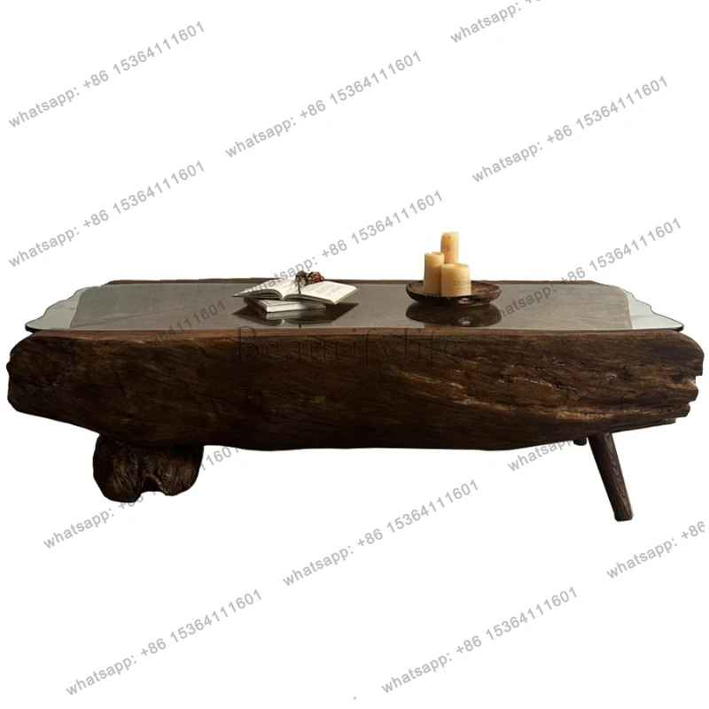 Modern Wood Coffee Table Decoration Wood Luxury Nordic Waterpoor Coffee Table Living Room Aesthetic