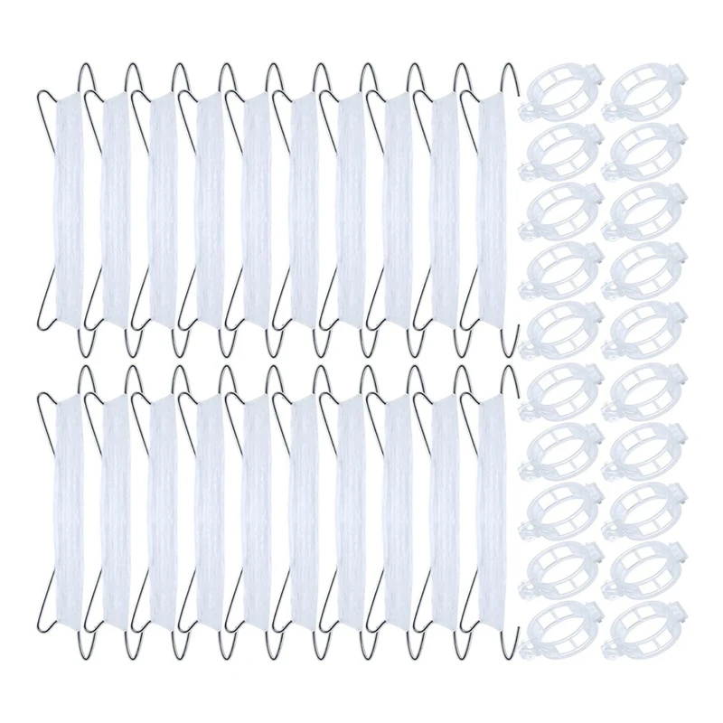 

40Pcs Tomato Hooks With String, Tomato Support Hooks, Tomato Holder Hooks & Plant Support Clips With 33.3Ft Twine Easy To Use