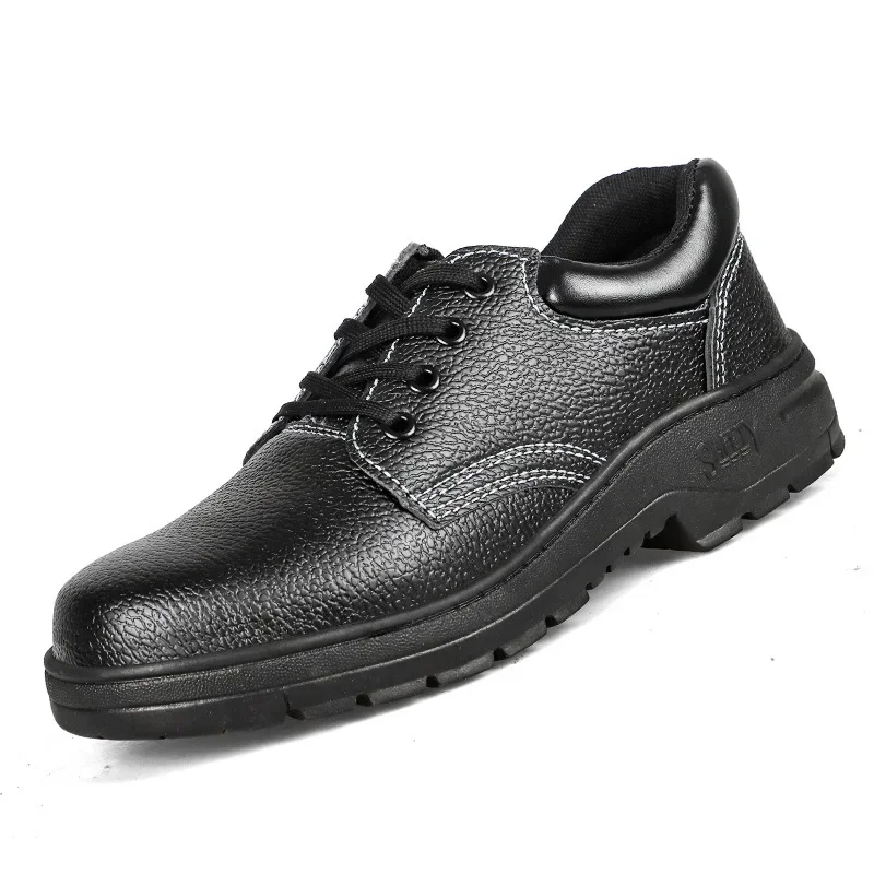 Zapatos a prueba de trabajo para hombre, zapatos de acero Baotou antigolpes y antiperforación para sitio de construcción, resistentes al desgaste, ligeros