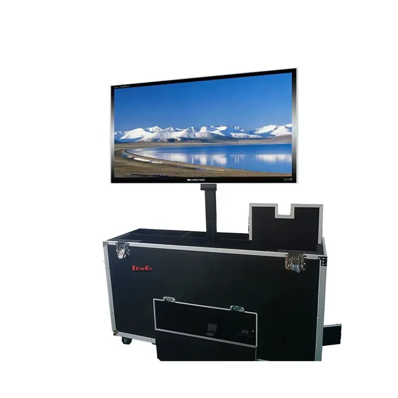 Custom ATA Road Case Fit 1 LCD TV Monitor Screen From 71-80'' with Electric Lift