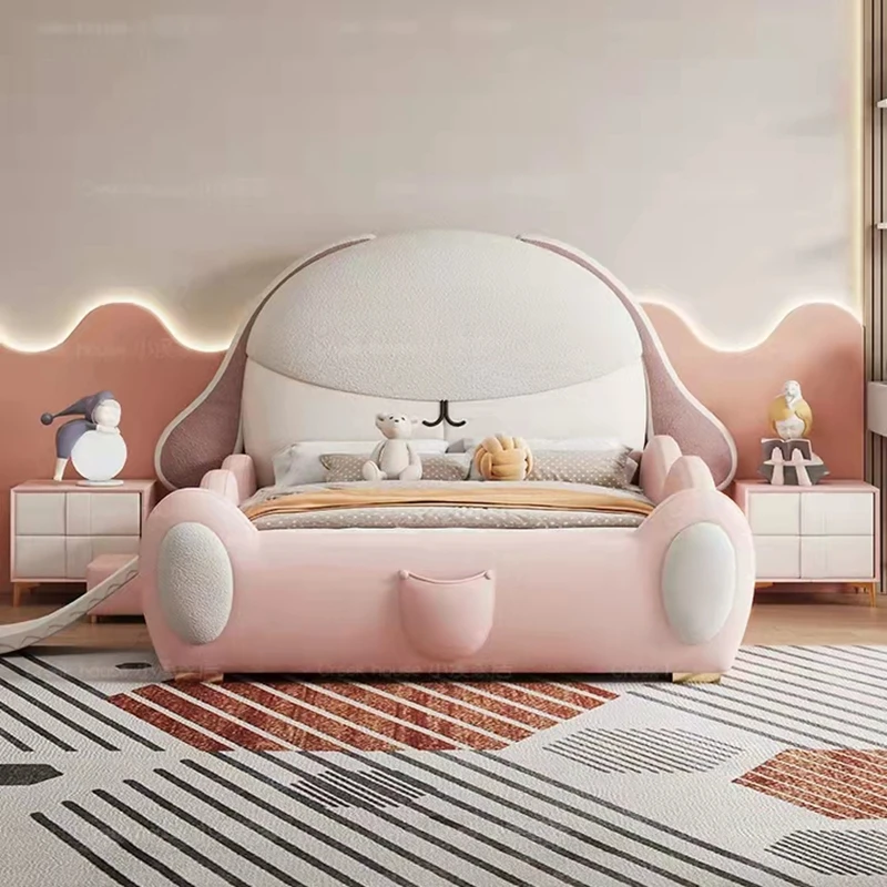 Promoção de fábrica crianças princesa cama de alta qualidade móveis crianças cama estofada para o quarto