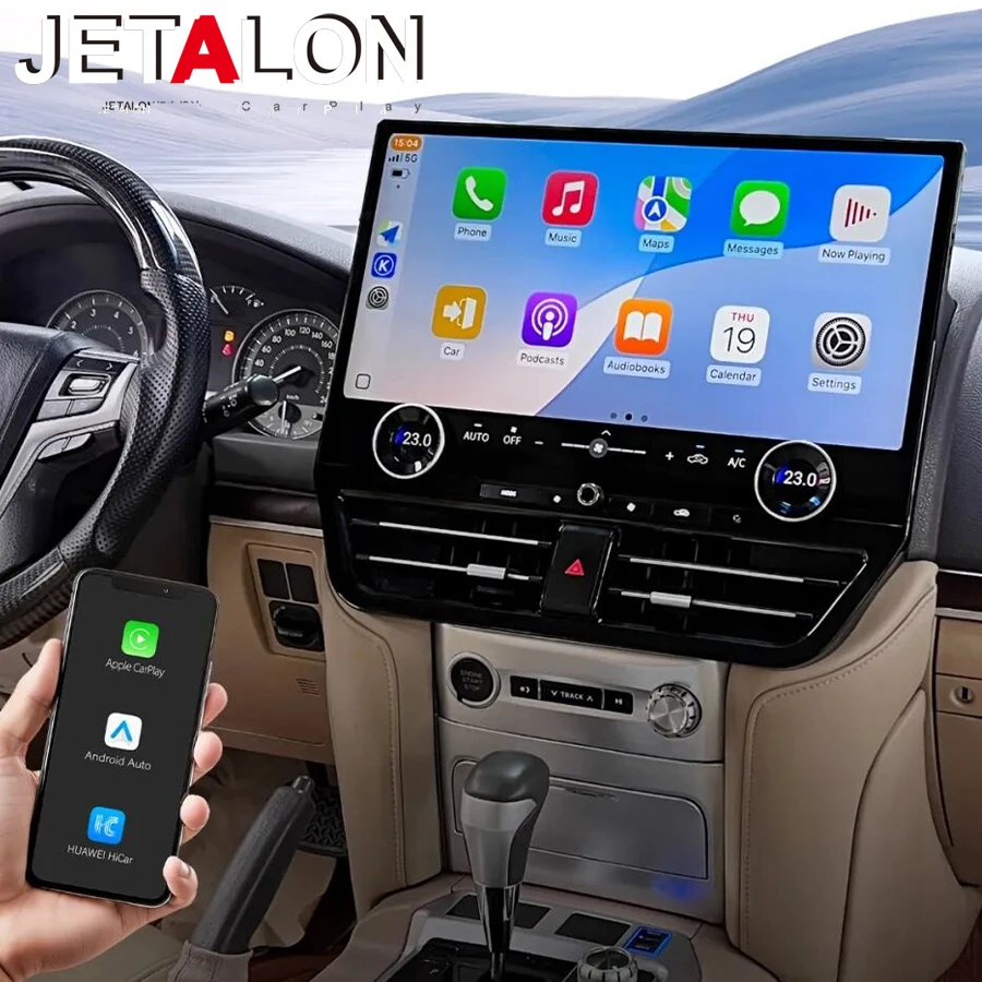 Écran tactile Qualcomm 8 cœurs de 19.8 pouces, CarPlay pour Lexus LX570 2007 – 2015, autoradio multimédia GPS, unité principale numérique, cluster numérique 4G