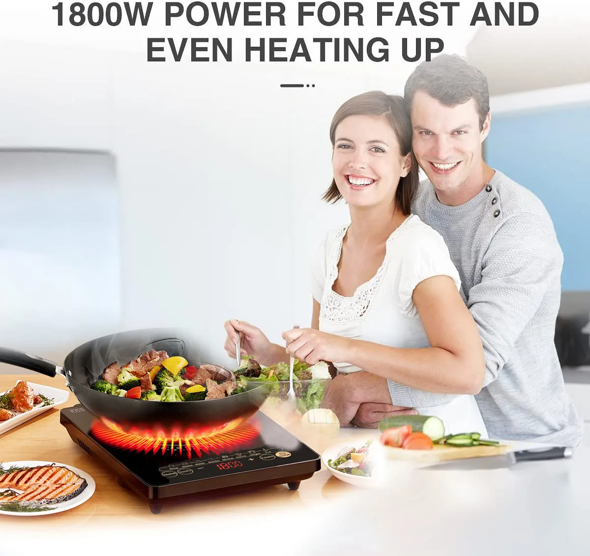 

110V 2200W Portable Induction Cooktop 1800 Watts cooktop countertop burner induction burner induction stove Touch Panel Inductio