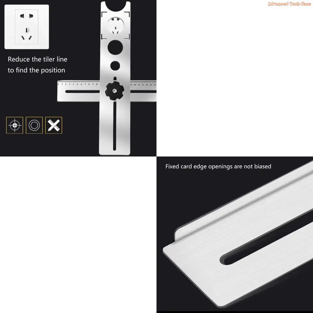 

Stainless Steel Tile Hole Locator Adjustable Measuring Tool for Precise Drilling Suitable for Various Tile Materials W91B