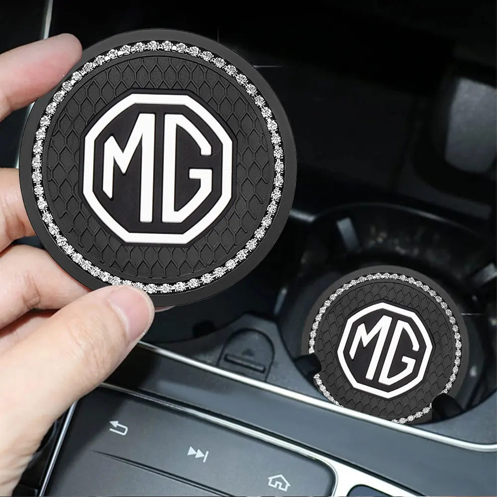 

Car Badge Cup Pad Anti-Slip Silicone Coasters Mat Accessories For Morris Garages MG ZS 5 7 Cyberster MG4 EV ES5 HS ONE GT MARVEL
