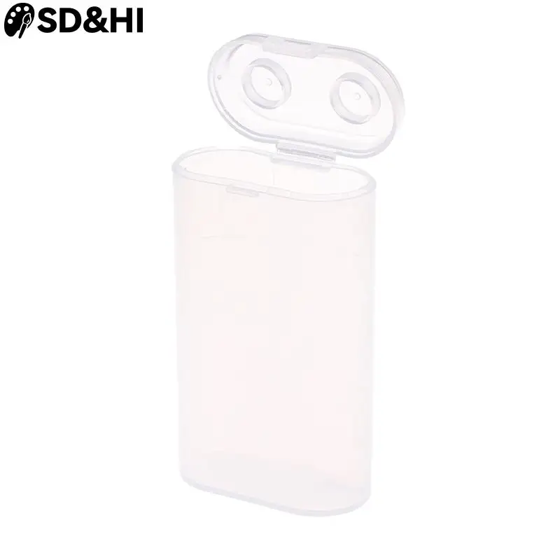 Portable Carrying Box 18650 Battery Case Storage Acrylic Box Clear Transparent Plastic Safety Box For 2 Sections 18650 Battery