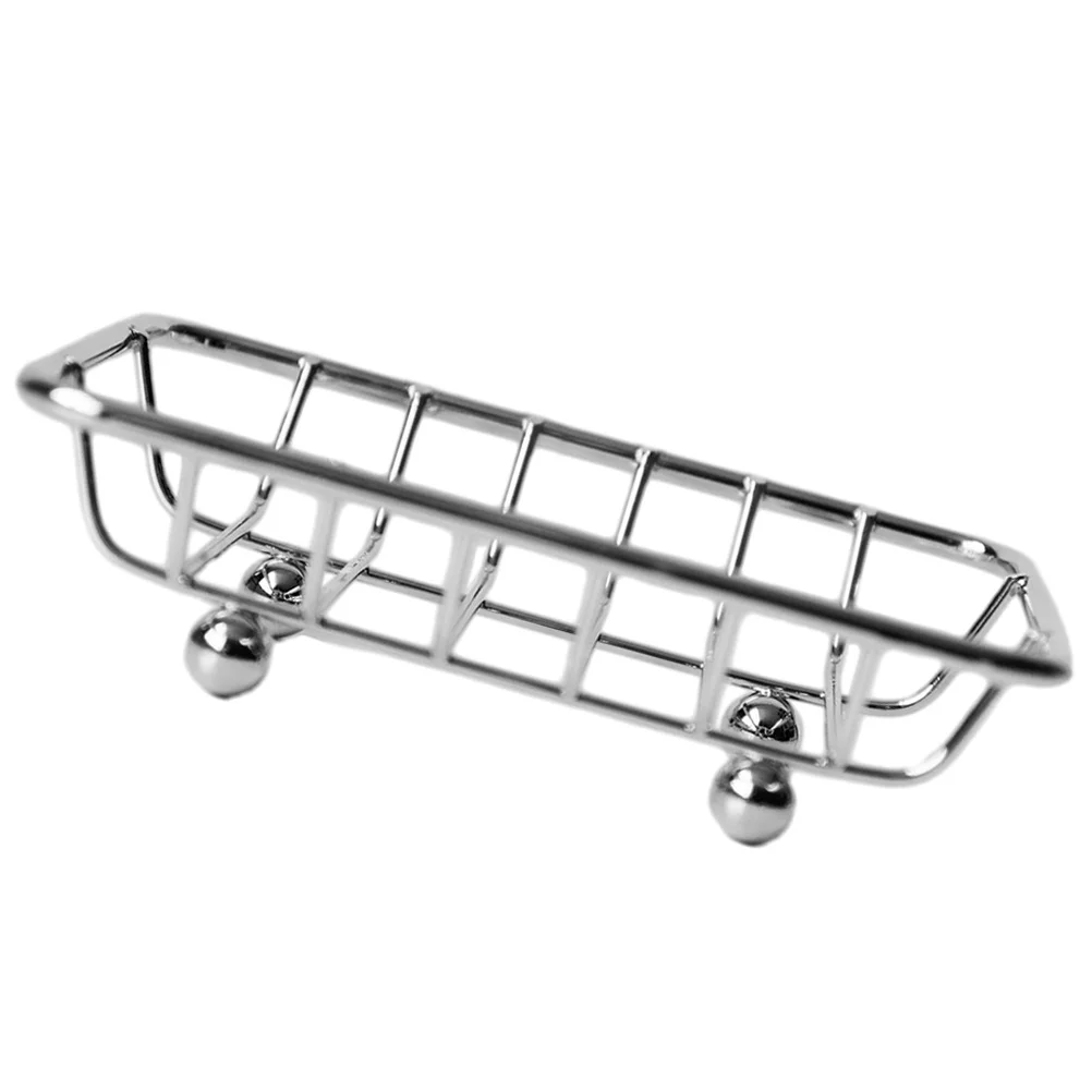 

Soap Holder Travel Vanity Tray Draining Dishes Wrought Iron Bath Container Metal Rack