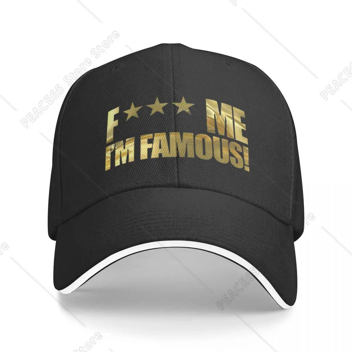 

Golden Fck Me I'M Famous Personalized Baseball Caps Women Men Coquette Outdoor Hip Hop Trucker Cap Sport Sunscreen Hat