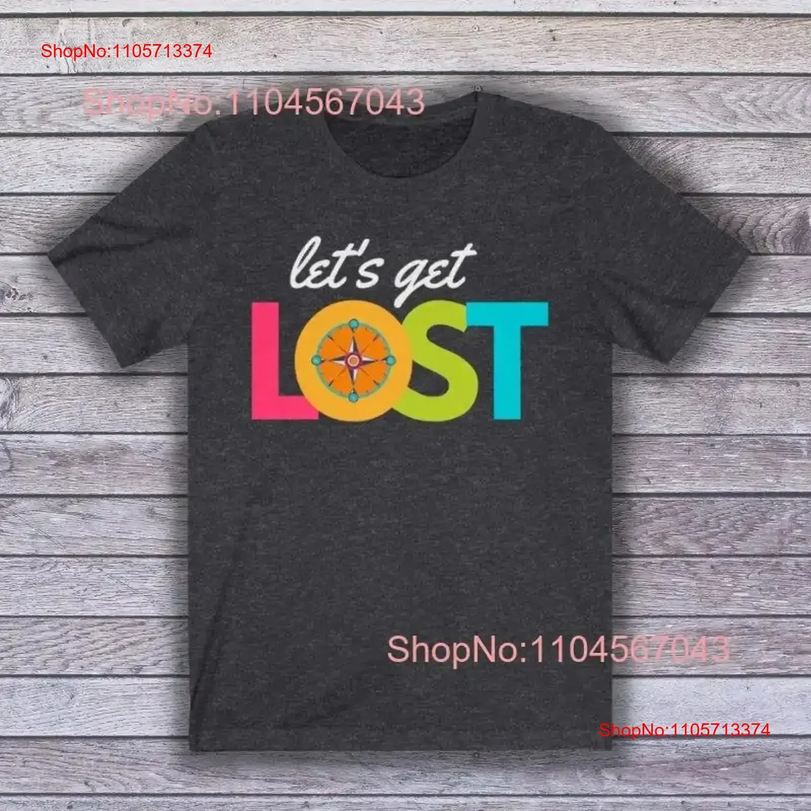 WanderlusT T Shirt Let's Get Lost Camping Travel Men for Women s Explore vintage Washed Soft Versatile Slightly homme