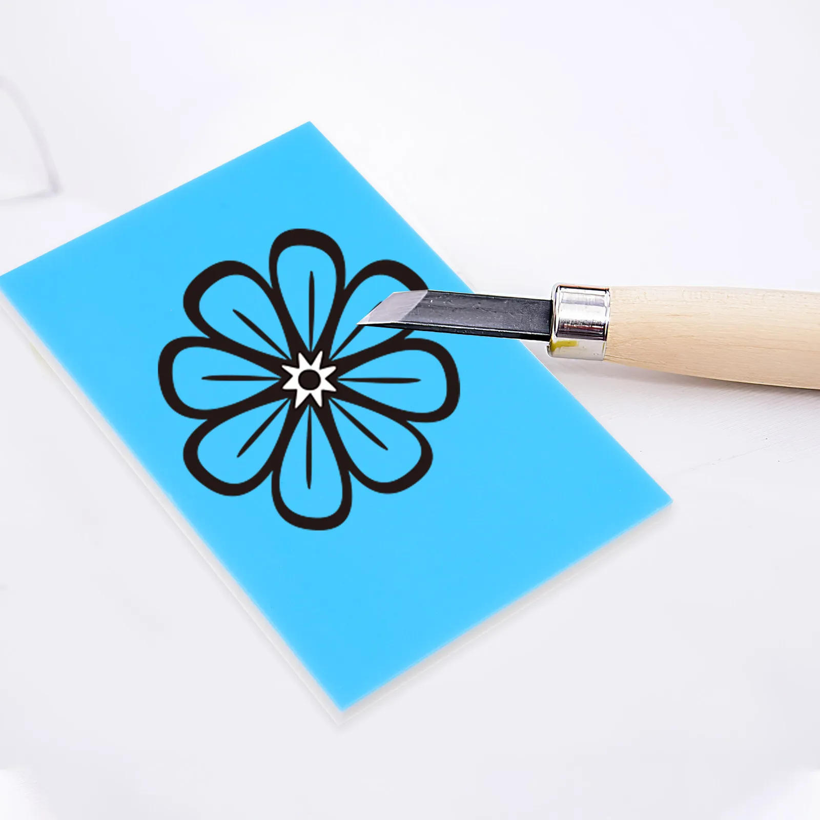 

Набор из 4 заготовок для резиновых штампов: материалы для изготовления печатей, набор для блочного принта