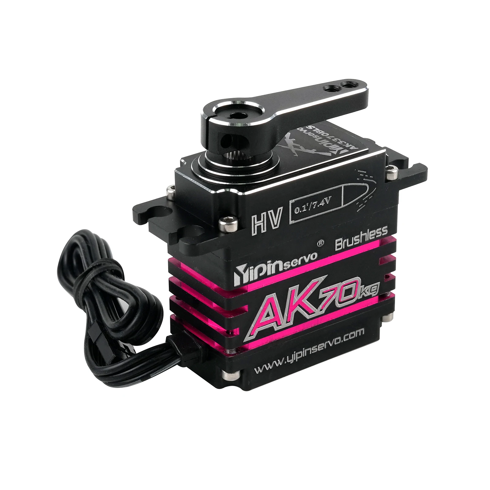 AK70 High Torque Magnetic Coding Servo 7,4 V 70 kg Bürstenloser Motor IP67 180 Grad Vollmetall-Digitalservo für Auto-Flugzeugroboter