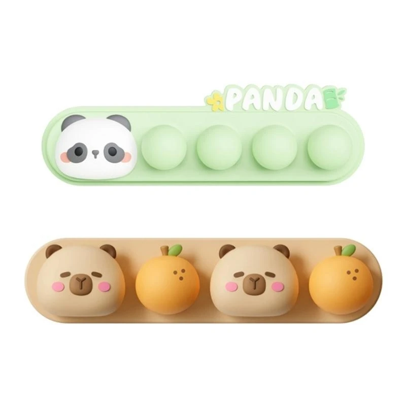 مقطع كبلات كابلات الباندا السيليكون مثالي لإدارة الأسلاك على المكاتب ومثبت كابلات منضدة