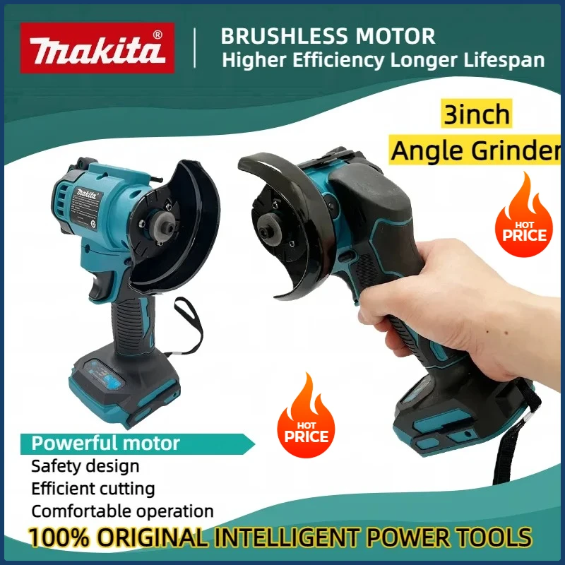 Makita 3 pouces Mini meuleuse d'angle sans brosse électrique compacte outil de coupe Machine de découpe sans fil meuleuse d'angle de 3 pouces