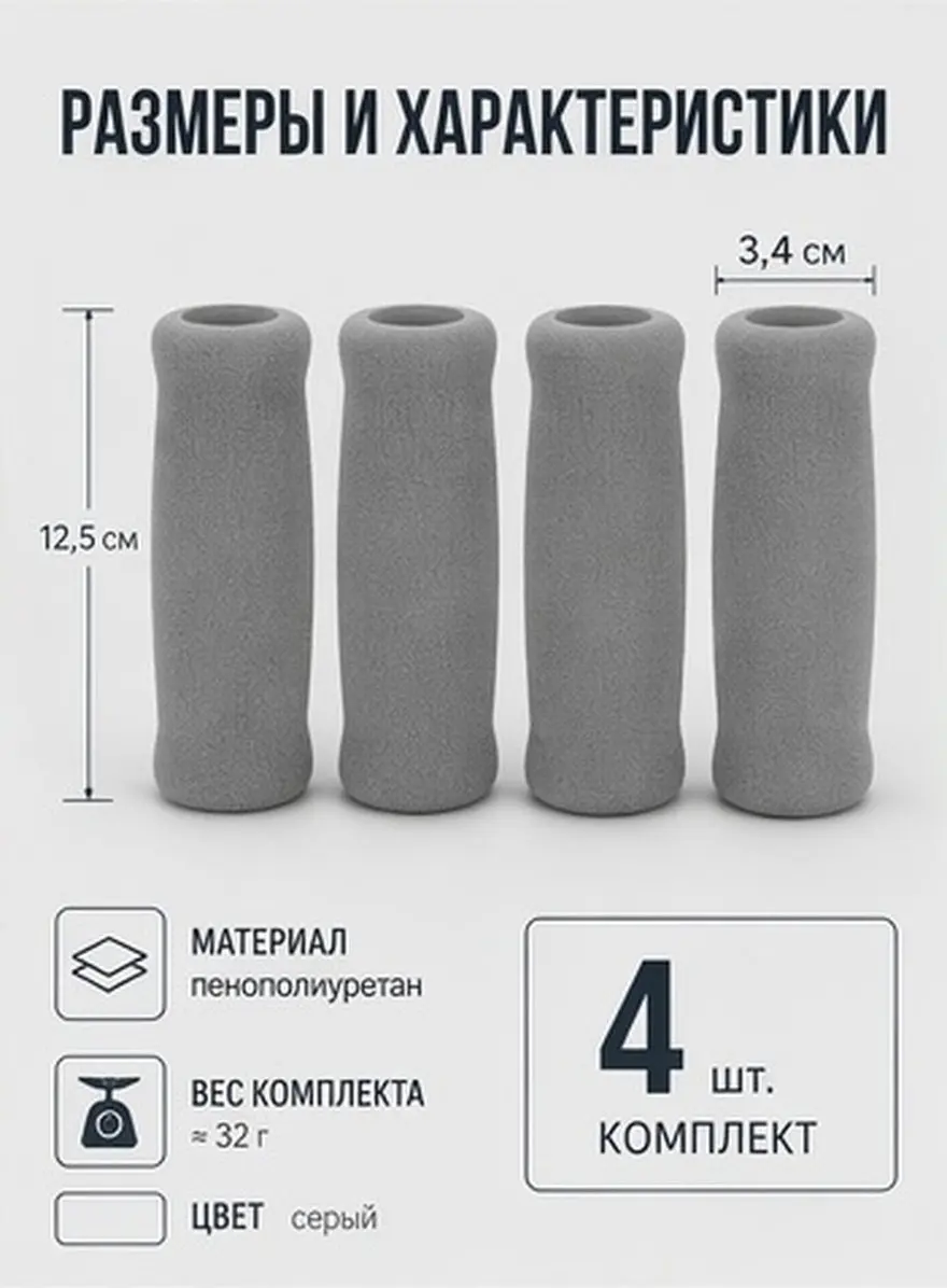 4Pcs Walking Cane Handle Grip Replacement Nonslip Soft Thickened Wrap Covers for Elderly Crutch Handles Anti Slip Hand Grips
