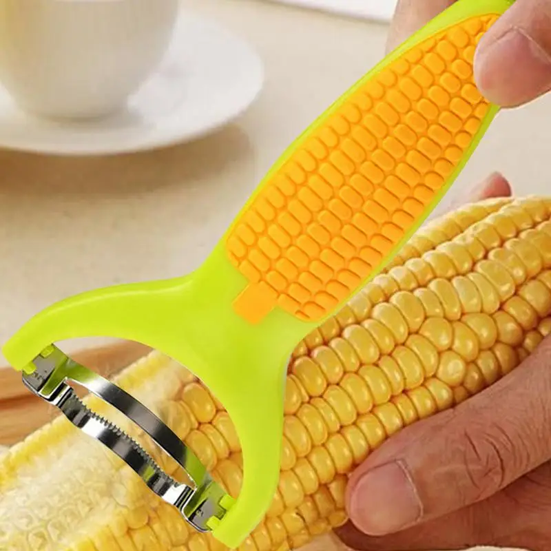 Corn Peeler Corn Peeler Stripper Stainless Steel Splitter Tool Corn Cutter Off Cob Kernel Remover Slicer Corn Kernel Remover