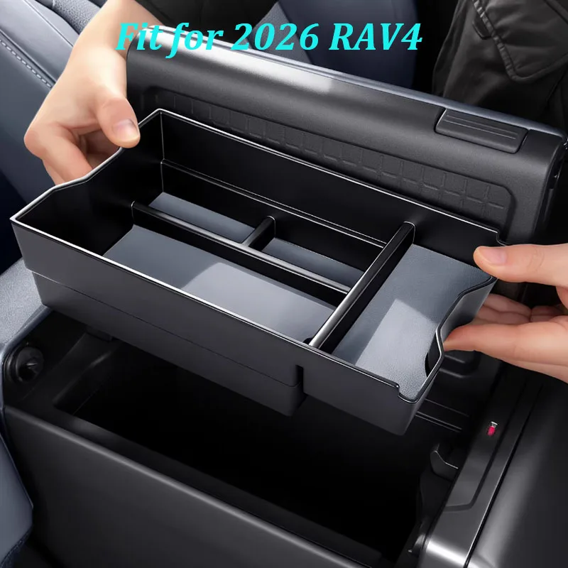 

for 2026 Toyota RAV4 Car Armrest Box Secondary Storage Box Insert Tray Center Console Organizer Tray Interior Accessories