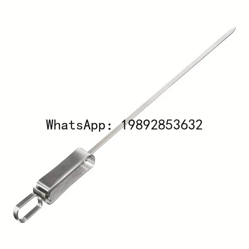 Stainless steel barbecue tools skewers bbq chicken wing needles flat metal barbecue kebab cloth bag