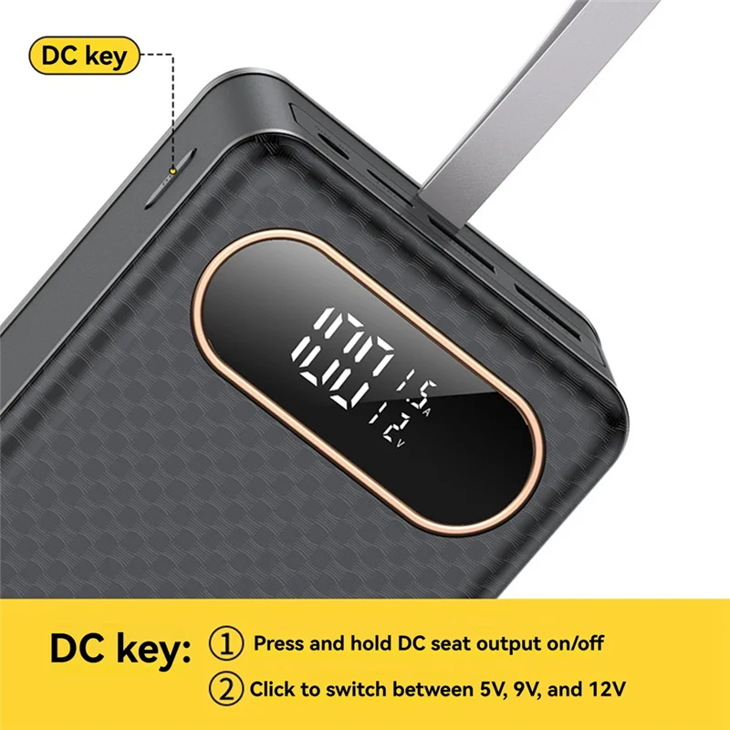 ABKJ-18650 Battery Power Bank Case QC3.0 15W PD Quick Charge 21X18650 Battery Storage Box 15W Wireless Charge Shell