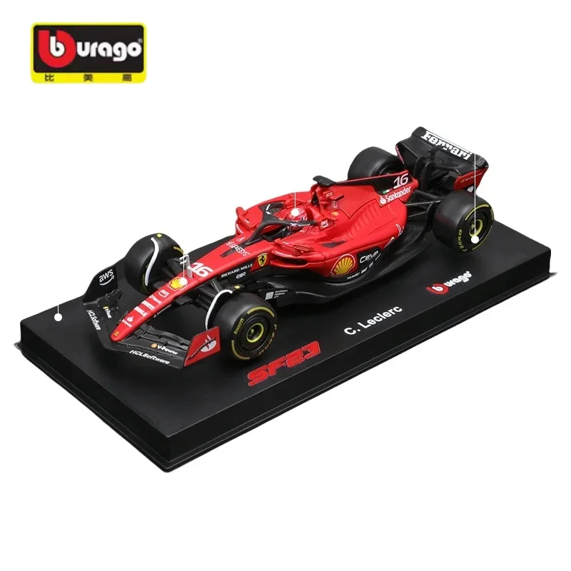 Bburago 1:43 Ferrari F1 SF23 Formel 2023 Legierungsautomodell, Kindersammlung dekorativer Spielzeuge, Weihnachtsgeschenke für Kinder.